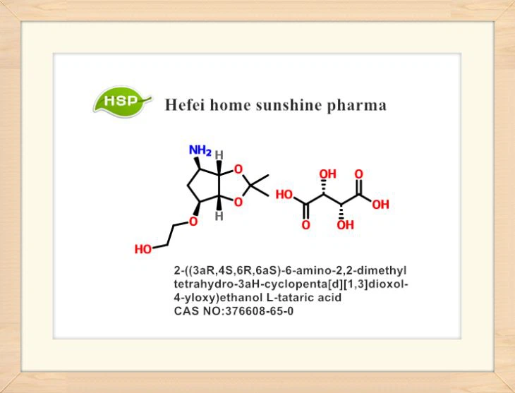 2 - ((3aR, 4S, 6R, 6aS) -6-amino-2,2-dimetiltetrahidro-3aH-siklopenta [d] [1,3] dioksol-4-iloksi) etanol L-tatarik Asit CAS 376608-65- 0
