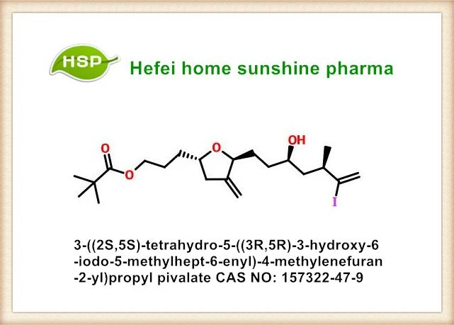 3 - ((2S, 5S) -tetrahidro-5 - ((3R, 5R) -3-hidroksi-6-iyodo-5-metilhept-6-enil) -4-metilenefuran-2-yl) propyl Pivalate CAS 157322- 47-9