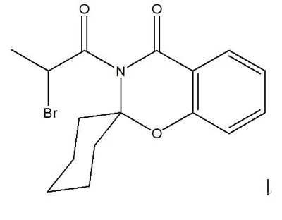 3-(2-Bromo-1-oksopropil)-spiro[2H-1,3-benzoksazin-2,1'-siklohekzan]{{10} }(3H)-bir CAS 158299-05-9